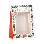 Saco Papel Natal Vermelho Encantado c/ Janela c/ pega 20x10x29cm – Norpack