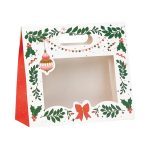 Saco Papel Natal Vermelho Encantado c/ Janela c/ pega 25x10x22cm – Norpack