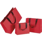 Saco Papel Vermelho / imitação pele c/ Alça 35,5x11,5x23cm – Norpack - Image 4