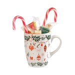 Caneca Natal Vermelho Encantado D8,5/11,5x10,2cm – Norpack