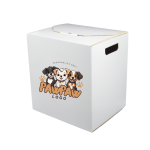 Caixa Cartão Cabaz Branca no exterior + kraft no interior Empilhável c/ pegas 34x27x36cm c/ impressão - Cartão Muito Resistente! Ideal para Cabazes e Vinhos! – Norpack