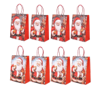 Saco Papel Vermelho Pai Natal 15x8x21cm Pack 8 uni. – Norpack