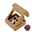 Caixa Cartao Micro Kraft 140x140x50mm 6 brigadeiros c/ janela Quadrada – Norpack - Image 7