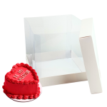 Caixa Cartolina c/ tampa PVC Mini Bolo / Bentô Cake 15x15x15cm – Norpack - Image 2