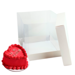 Caixa Cartolina c/ tampa PVC Mini Bolo / Bentô Cake 15x15x15cm – Norpack - Image 4