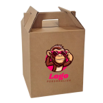 Caixa Cartão Kraft Cabaz / Presente / Pastelaria / Garrafa 26x17x34cm c/Impressão 2 Faces - Ideal para Cabazes e Vinhos! – Norpack