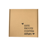 Caixa Postal Kraft "Este Pacote Contém Amor" – Envio de Encomendas com Estilo – Norpack - Image 4