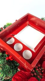 Caixa Cartolina Vermelha C/ Tampa PVC p/ Bentô Cake + 3 brigadeiros 20x16x9,5cm Coleção Pai Natal – Norpack - Image 14