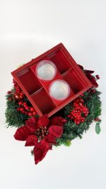 Caixa Cartolina Vermelha C/ Tampa PVC Fondue c/ 2 potes e divisórias Coleção Pai Natal – Norpack - Image 9