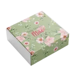 Caixa Cartão Branca 20x20x7cm Dia da Mãe - Padrão Verde – Norpack
