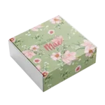 Caixa Cartão Branca 20x20x7cm Dia da Mãe - Padrão Verde – Norpack - Image 3
