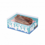 Caixa de Páscoa para Meio Ovo (350g) c/ Janela – Pack 6 un. Design Coelhos – Norpack