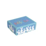 Caixa de Páscoa para 6 Brigadeiros – Pack 10 un. Design "Feliz Páscoa" Azul – Norpack