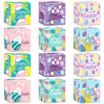 Caixa Presente Páscoa Colorida 7x7x7cm – Pack 6 un. Design "Happy Easter" – Norpack