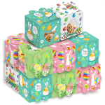 Caixa Presente Páscoa Criativa 9,7x9,7x7,2cm – Pack 8 un. Design "Happy Easter" – Norpack