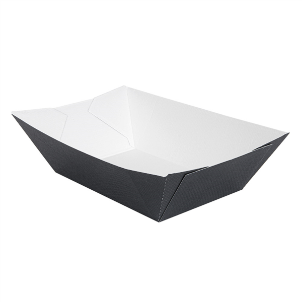 230400000044.png Barquetas Cartão Preto / Branco 13,5x8,5x6,2cm Pack 150 unidades – Norpack - Image 1