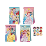 Sacos Papel Festa Princesas 12x8x22cm Pack 6 unidades + etiquetas – Norpack