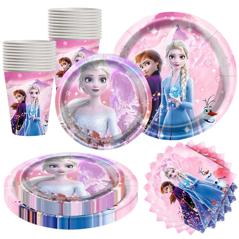 230500000034.png Conjunto Festa Frozen 20 Pratos Refeição + 20 Pratos Sobremesa + 20 Copos + 40 Guardanapos – Norpack - Image 1