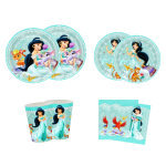 Conjunto Festa Aladino 10 Pratos Refeição + 10 Pratos Sobremesa + 10 Copos + 20 Guardanapos – Norpack