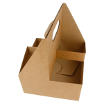 Caixa Cartão Kraft p/4 Garrafas Cerveja / Porta Copos c/Pega 18x18x24cm Pack 20 Unidades – Norpack - Image 2