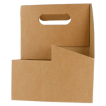 Caixa Cartão Kraft p/4 Garrafas Cerveja / Porta Copos c/Pega 18x18x24cm Pack 20 Unidades – Norpack - Image 6