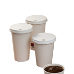 Copo Papel Branco 360ml com tampa Pack 50 – Norpack