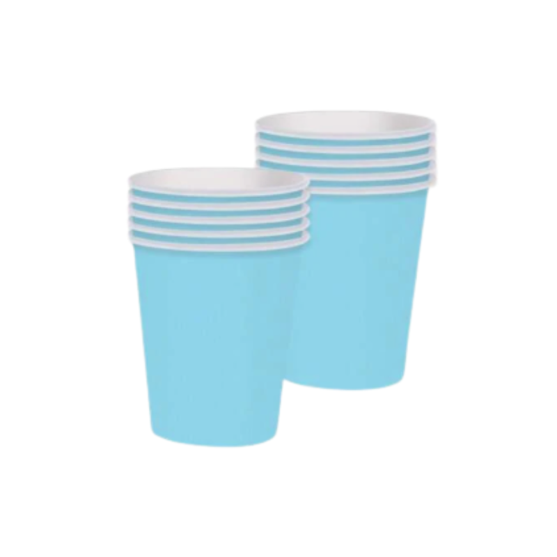 230500000178.png Copo Papel Azul Claro Pack 20 unidades – Norpack - Image 1