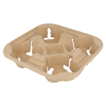 Bandeja de Cartao para 4 copos 22x22cm Pack 75 – Norpack