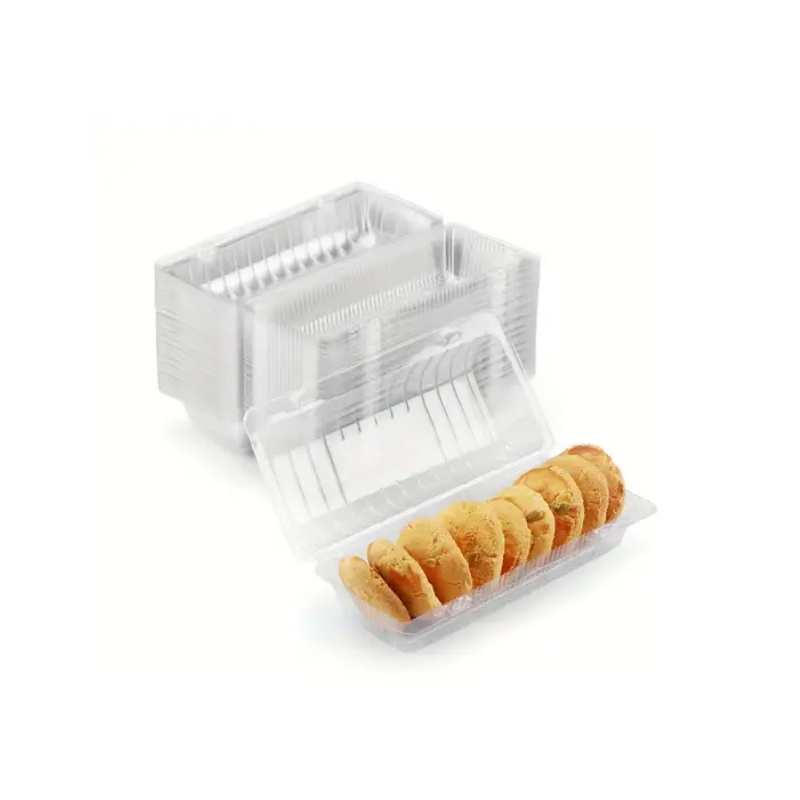 2306000000315.png Caixa Plastica Reutilizável Retangular p/ Torta, salgados 21,5x8,5x7cm - Pastelaria / Take Away / Pastelaria / Bolos – Norpack - Image 1