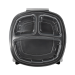 Caixa Plástica c/ 3 Divisórias para take away 1130ml 22,9x23,3x8,2cm – Norpack - Image 2