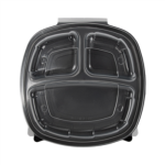 Caixa Plástica c/ 3 Divisórias para take away 1130ml 22,9x23,3x8,2cm – Norpack - Image 6