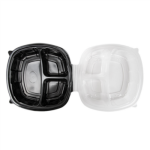 Caixa Plástica c/ 3 Divisórias para take away 1130ml 22,9x23,3x8,2cm – Norpack - Image 7