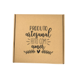 Caixa Postal Kraft "Produto Artesanal Feito com Amor" – Envio de Encomendas com Estilo – Norpack - Image 4