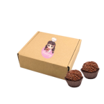 Caixa Cartão Kraft 140x140x50mm p/ 6 Brigadeiros c/Impressão no tampo – Norpack - Image 3
