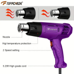 Pistola de Calor 1200W TOPFORZA HG-8601B para uso em Manga / Filme Retrátil – Norpack - Image 12