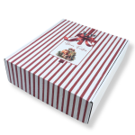 Caixa Cartão Branca 3 Garrafas na horizontal 28x34x9cm "Presente de Natal" – Norpack
