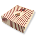 Caixa Cartão Kraft 3 Garrafas na horizontal 28x34x9cm "Presente de Natal" – Norpack