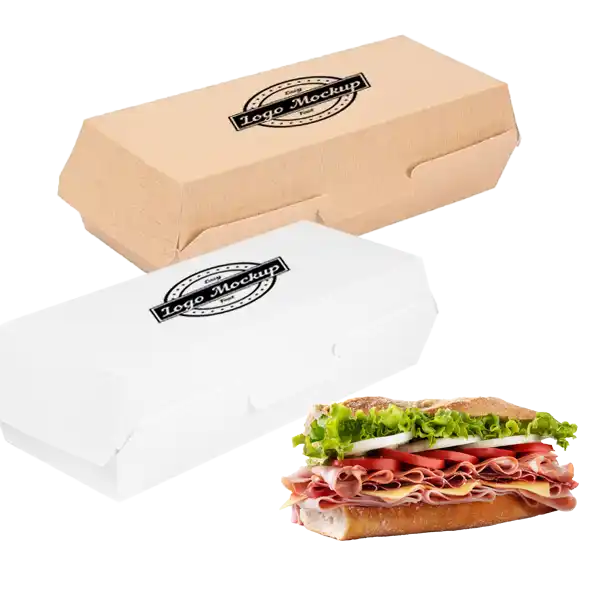 300100100133.webp Caixa Cartão Sandes "Panini" 26,5x12,2x7 - Take Away c/ Impressão – Norpack - Image 1