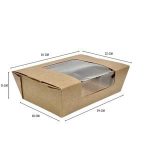 Caixa Kraft c/Janela Pack 25 - Take Away/Pastelaria/Bolos/Sushi – Norpack - Image 4
