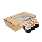 Caixa Kraft c/Janela Pack 25 - Take Away/Pastelaria/Bolos/Sushi – Norpack - Image 2