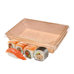 Caixa Kraft c/Janela Pack 25 - Take Away/Pastelaria/Bolos/Sushi – Norpack - Image 7