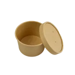 Caixa Cartão p/Alimentar Kraft 240ml c/ Tampa Cartão Pack 25 unidades - Take Away / Sopa / Gelado – Norpack - Image 2
