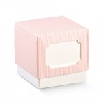Caixa Presente Rosa e Branco 70x70x70mm – Norpack