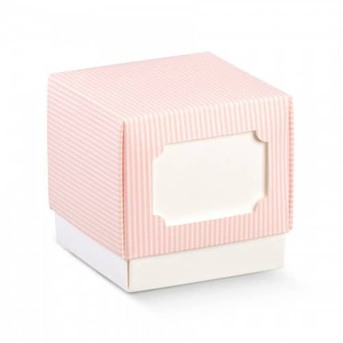 300100318-1.jpg Caixa Presente Rosa e Branco 70x70x70mm – Norpack - Image 1