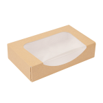 Caixa Kraft c/Janela 20x12x4,5cm Pack 50 - Take Away/Pastelaria/Bolos/Sushi – Norpack - Image 2