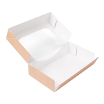 Caixa Kraft c/Janela 20x12x4,5cm Pack 50 - Take Away/Pastelaria/Bolos/Sushi – Norpack - Image 3