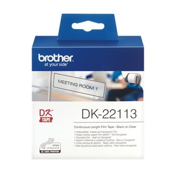 3001003545-1.jpg Rolo Pelicula Contínuo Autocolante Transparente DK22113 - 62 MM x 15,24MTS para impressoras QL BROTHER – Norpack - Image 1