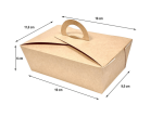 Caixa Cartolina Kraft c/ asa 16x9,5x6cm 1000ml - Take Away – Norpack - Image 2