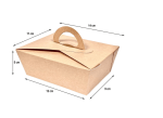 Caixa Cartolina Kraft c/Asa 12x9x5cm 750ml - Take Away – Norpack - Image 2