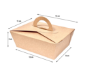 Caixa Cartolina Kraft c/Asa 12x9x5cm 750ml - Take Away – Norpack - Image 4